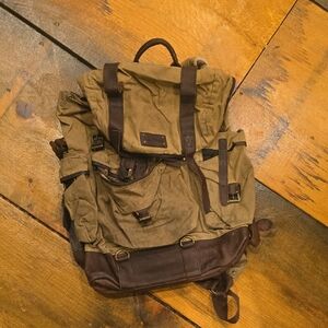 Men's Brown and Tan Backpack LL BEAN